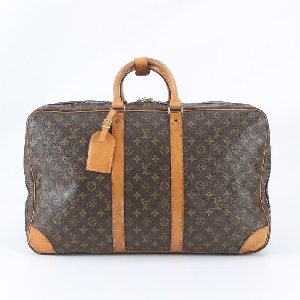 Louis Vuitton Monogram Sirius 55 Leather Boston Bag Tote Carry