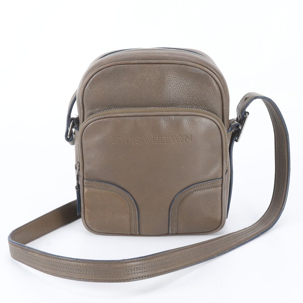 Louis Vuitton Cuir Bequia Trotteur Leather Shoulder Bag Crossbody Messenger