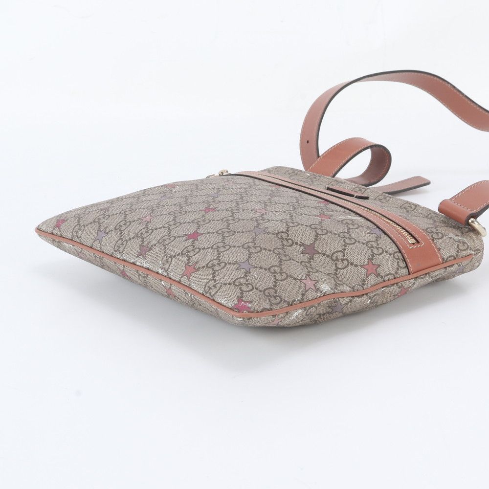 Gucci GG Supreme Star Leather Shoulder Bag Crossbody Wnm with — view 4