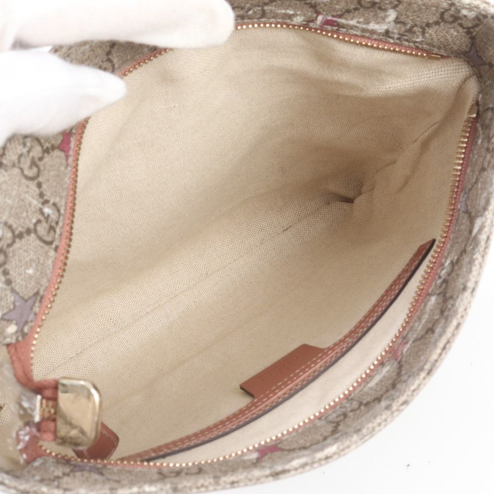 Gucci GG Supreme Star Leather Shoulder Bag Crossbody Wnm with — view 7