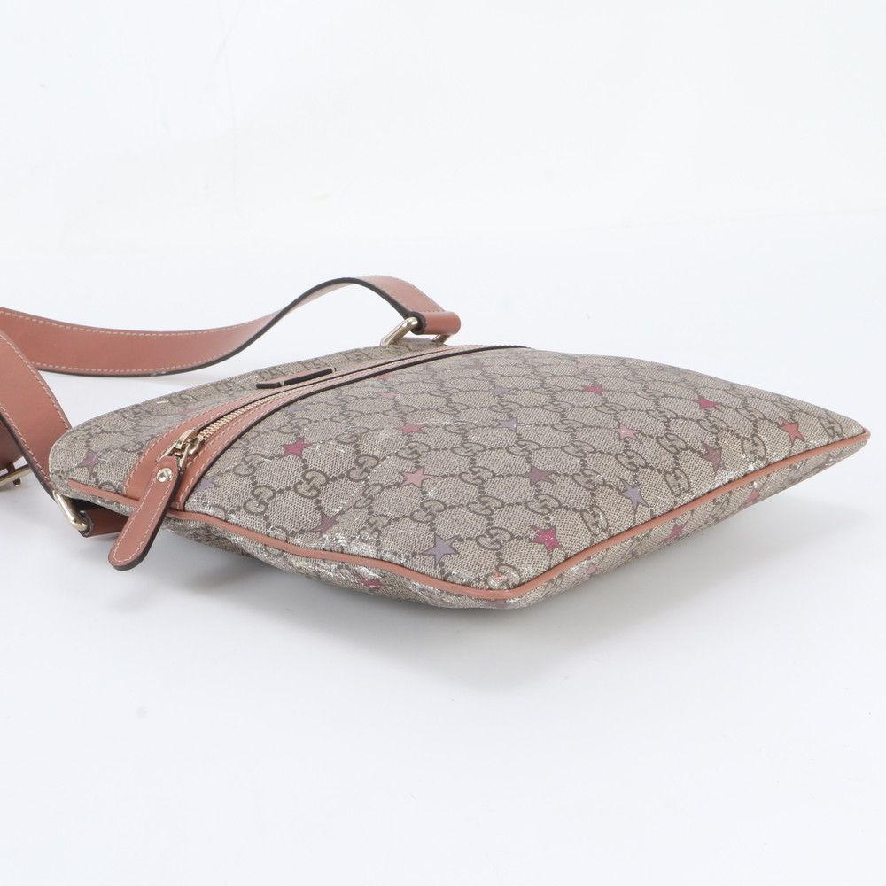 Gucci GG Supreme Star Leather Shoulder Bag Crossbody Wnm with — view 5