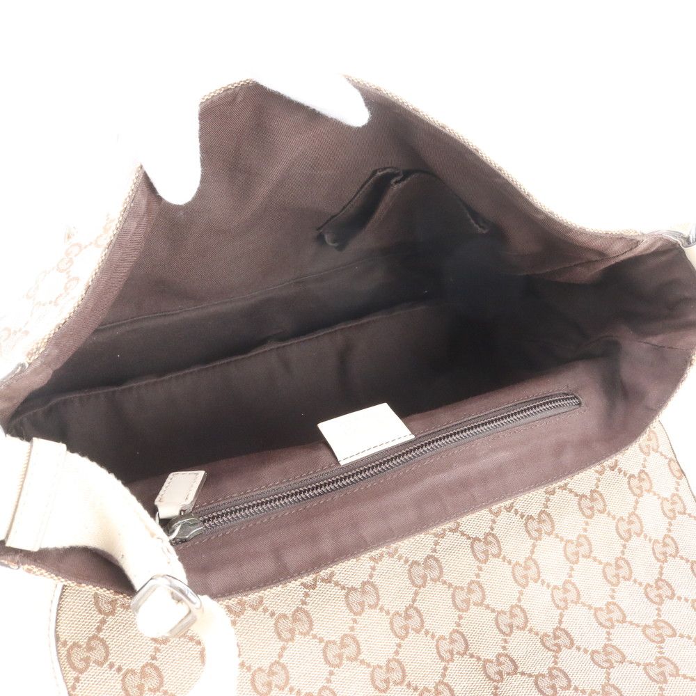 Gucci GG Canvas Leather Shoulder Bag Crossbody — view 7
