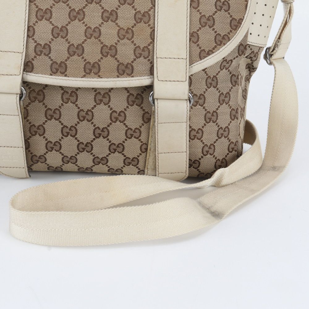 Gucci GG Canvas Leather Shoulder Bag Crossbody — view 2