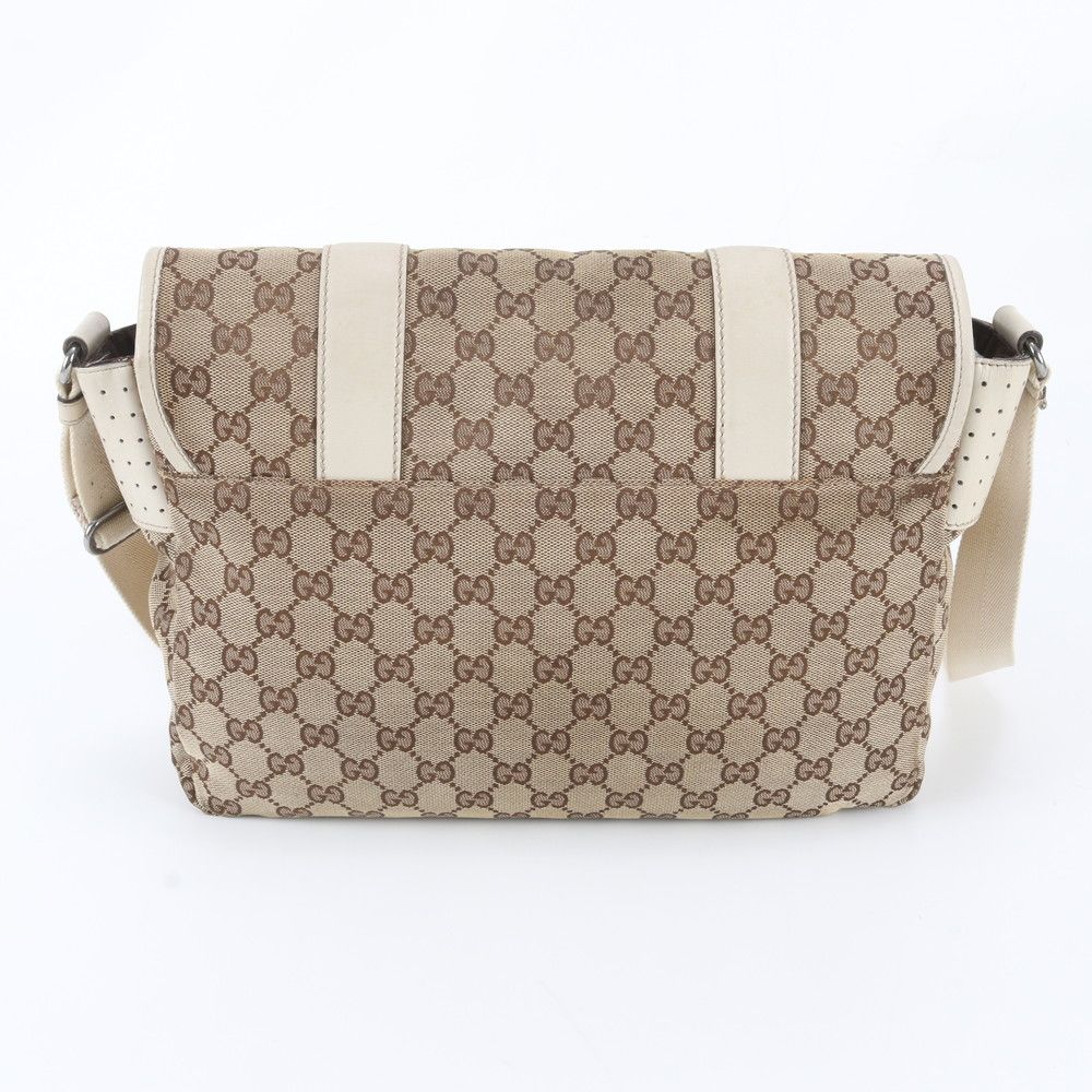 Gucci GG Canvas Leather Shoulder Bag Crossbody — view 3