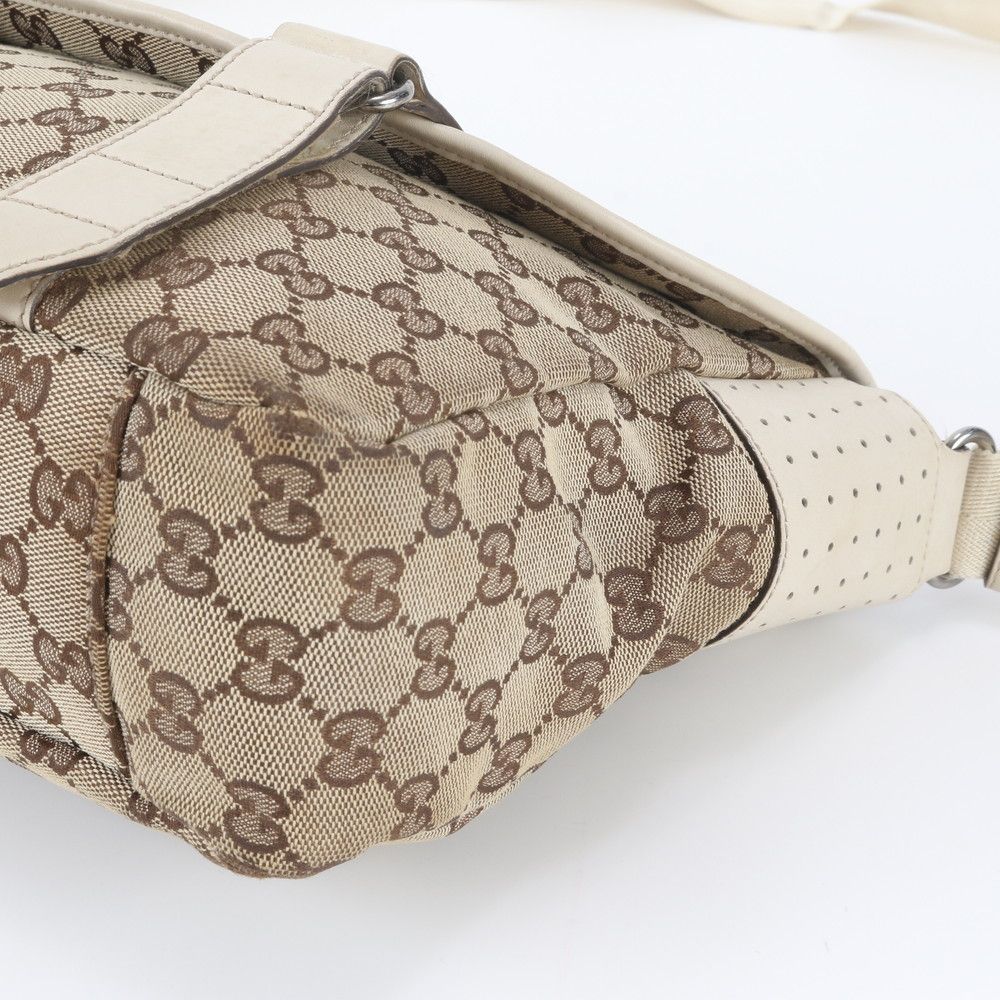 Gucci GG Canvas Leather Shoulder Bag Crossbody — view 4