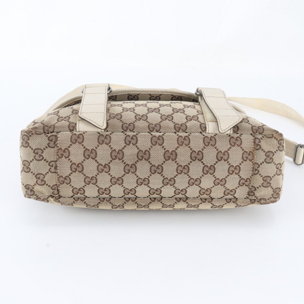 Gucci GG Canvas Leather Shoulder Bag Crossbody — view 5