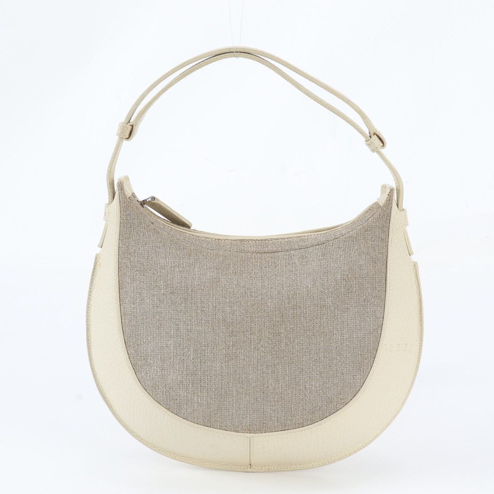 Loewe Leather Canvas 2-Way Shoulder Bag Hand — view 2