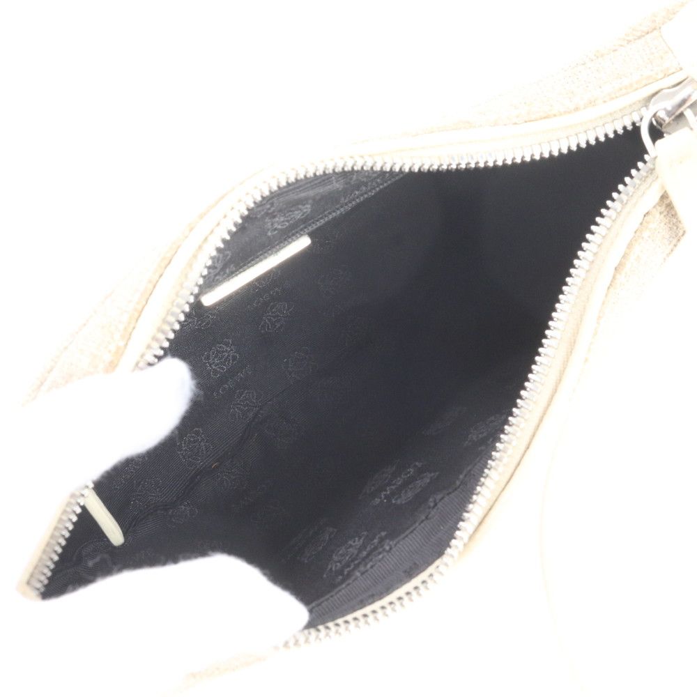 Loewe Leather Canvas 2-Way Shoulder Bag Hand — view 8