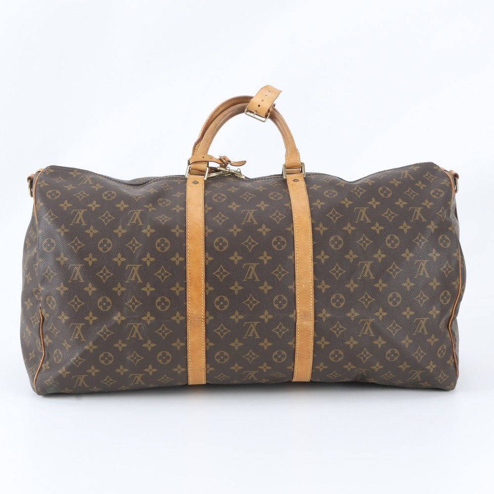 Louis Vuitton Monogram Keepall Bandouliere 60 Leather Boston Bag Tote — view 3