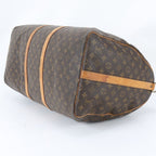 Louis Vuitton Monogram Keepall Bandouliere 60 Leather Boston Bag Tote — view 4