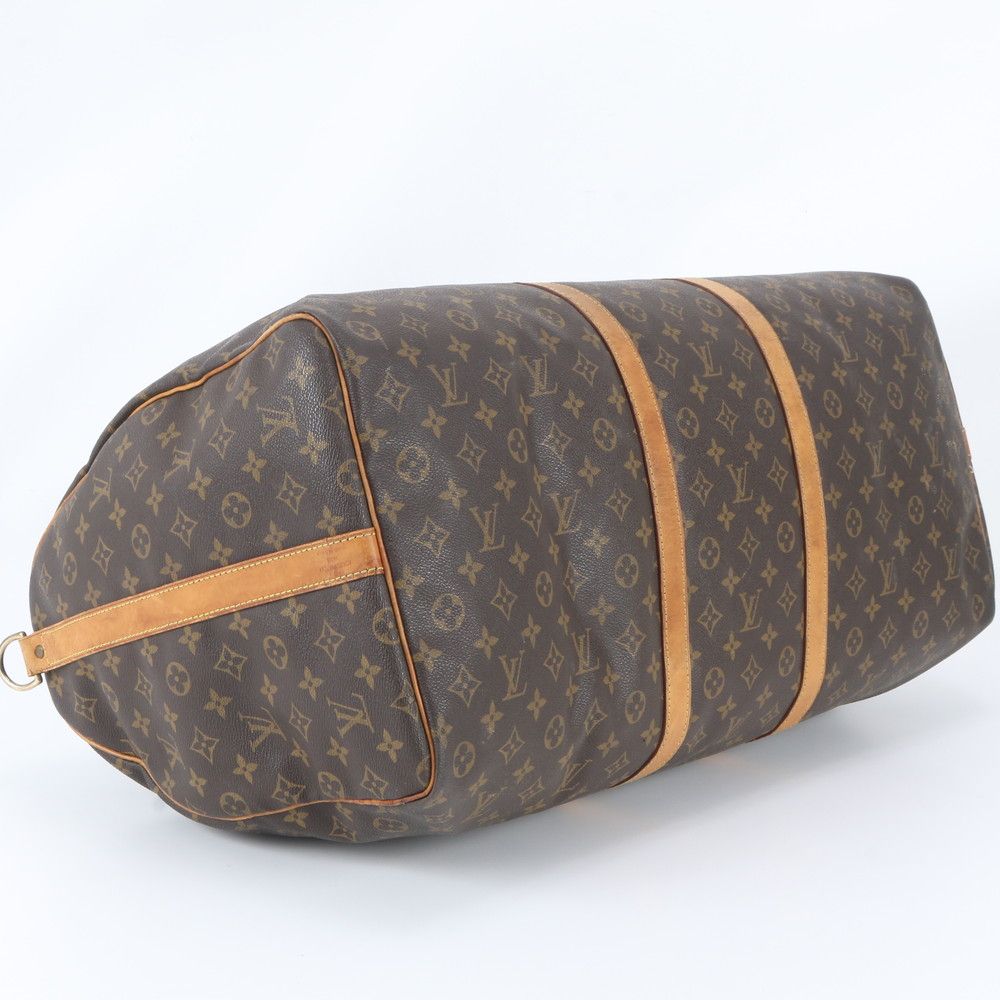 Louis Vuitton Monogram Keepall Bandouliere 60 Leather Boston Bag Tote — view 5
