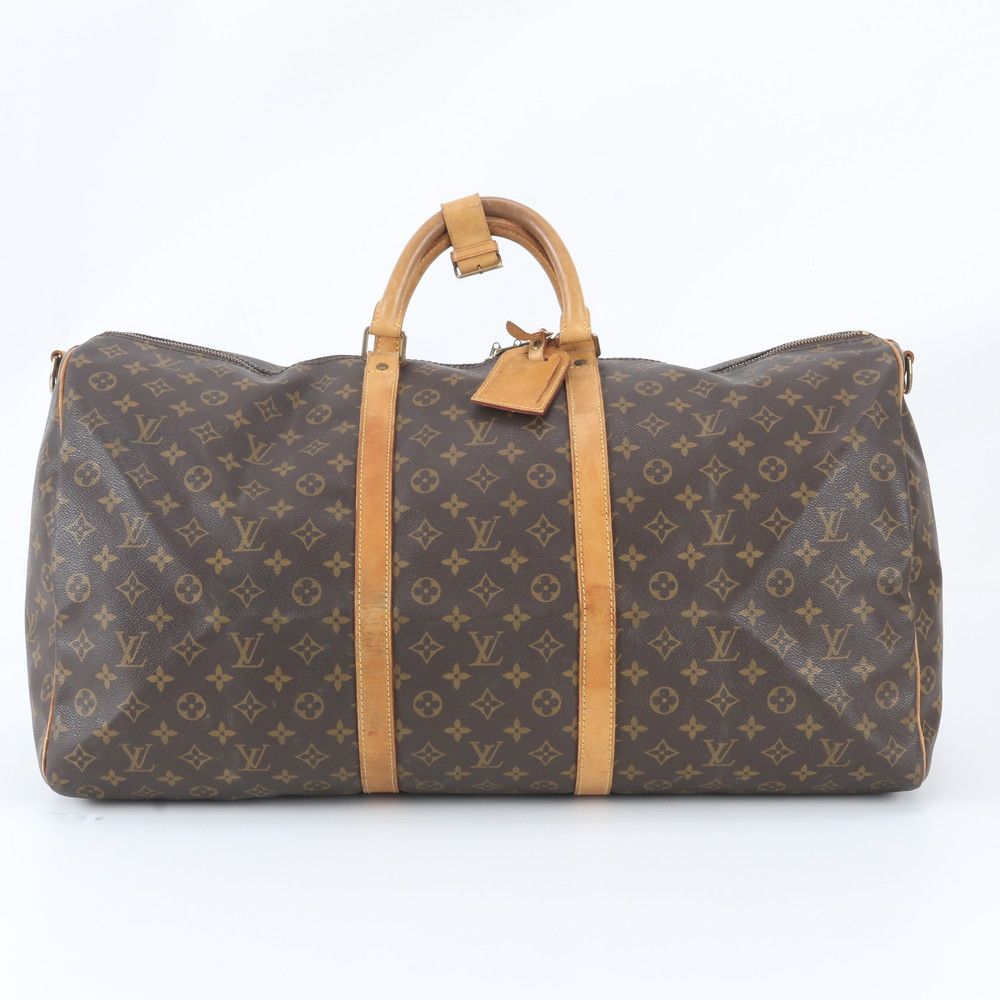 Louis Vuitton Monogram Keepall Bandouliere 60 Leather Boston Bag Tote
