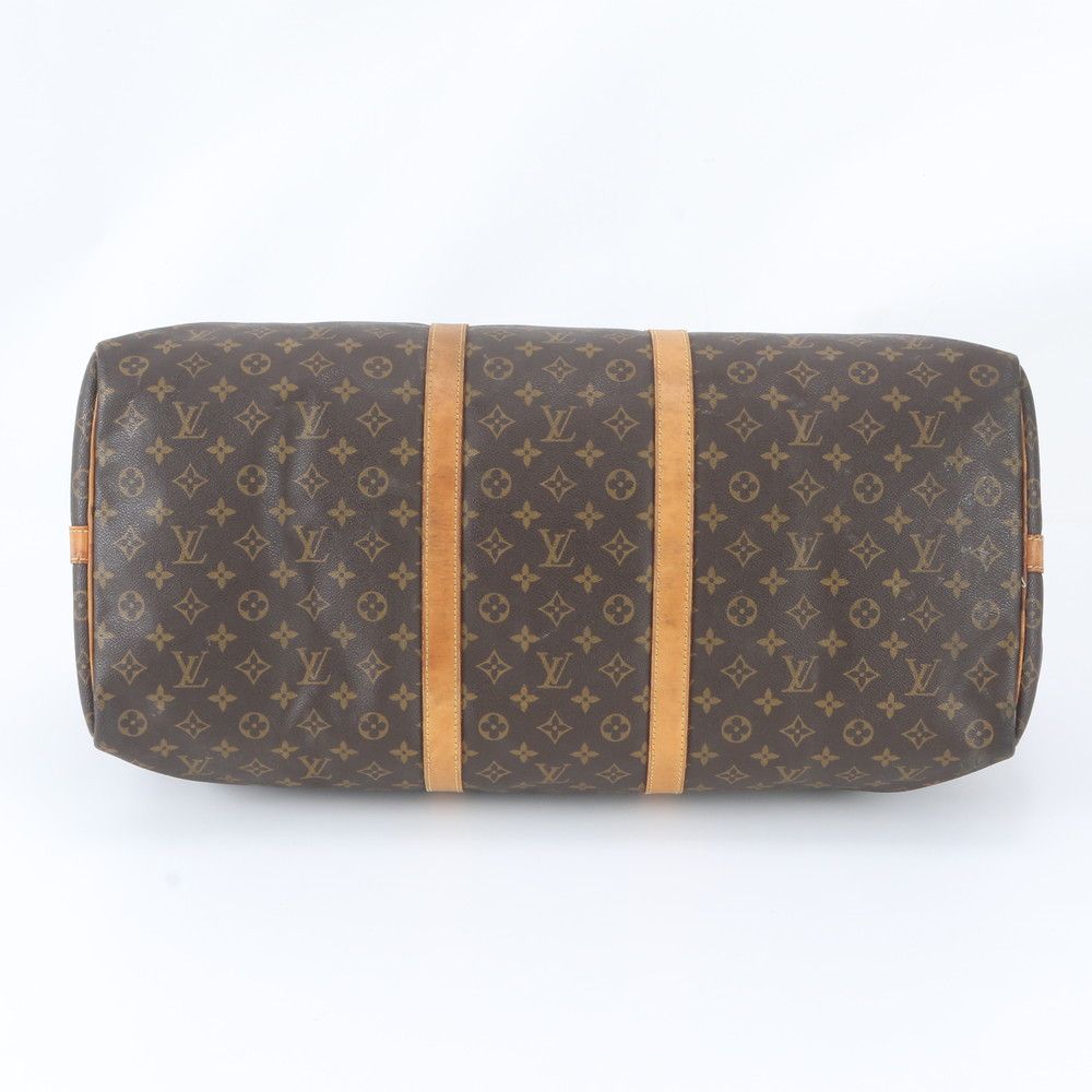 Louis Vuitton Monogram Keepall Bandouliere 60 Leather Boston Bag Tote — view 6