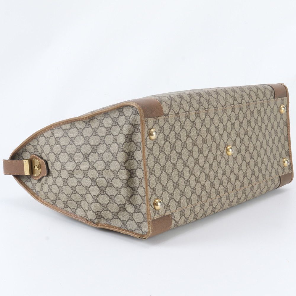Gucci Vintage GG Supreme Leather Boston Bag Tote Carry — view 5