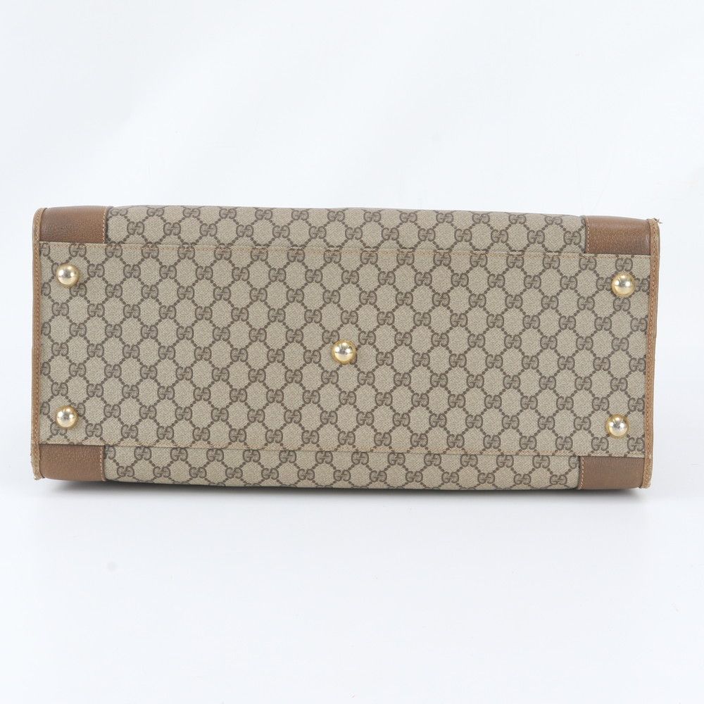Gucci Vintage GG Supreme Leather Boston Bag Tote Carry — view 6