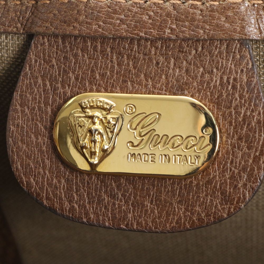 Gucci Vintage GG Supreme Leather Boston Bag Tote Carry — view 8