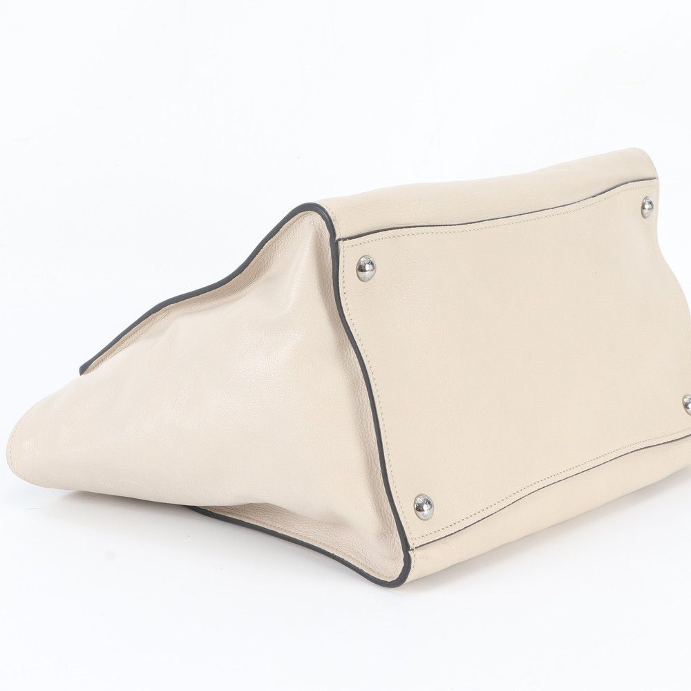 Prada Triangle Logo Leather 2-Way Handbag Crossbody Tote Shoulder — view 6