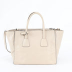 Prada Triangle Logo Leather 2-Way Handbag Crossbody Tote Shoulder — view 4
