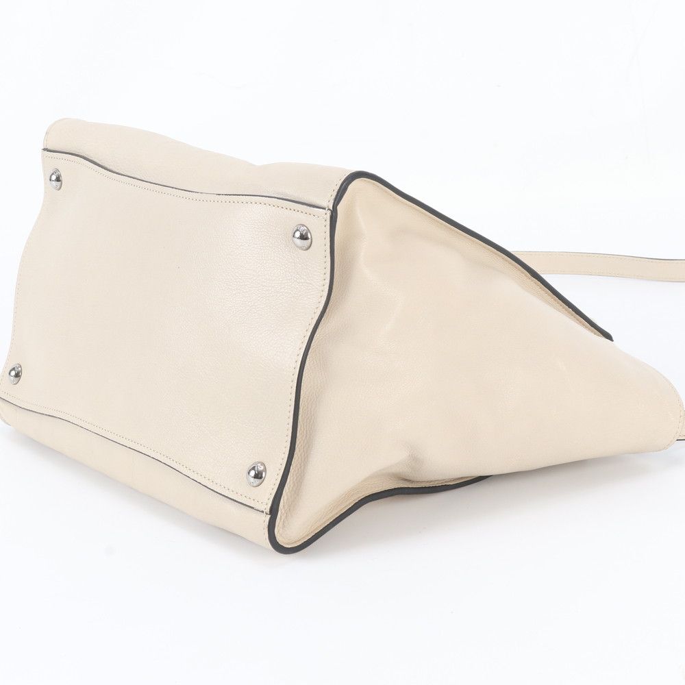 Prada Triangle Logo Leather 2-Way Handbag Crossbody Tote Shoulder — view 5