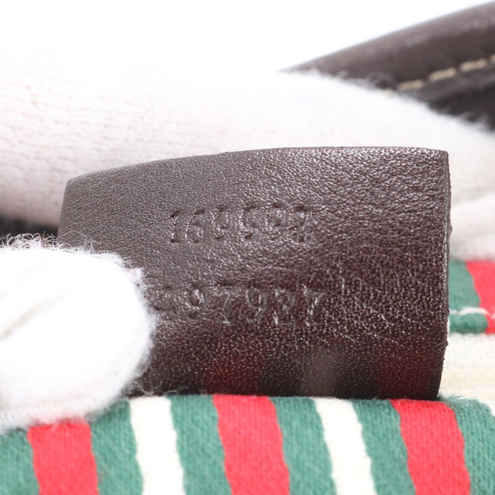 Gucci GG Canvas New Brit Leather Shoulder Bag Crossbody — view 9