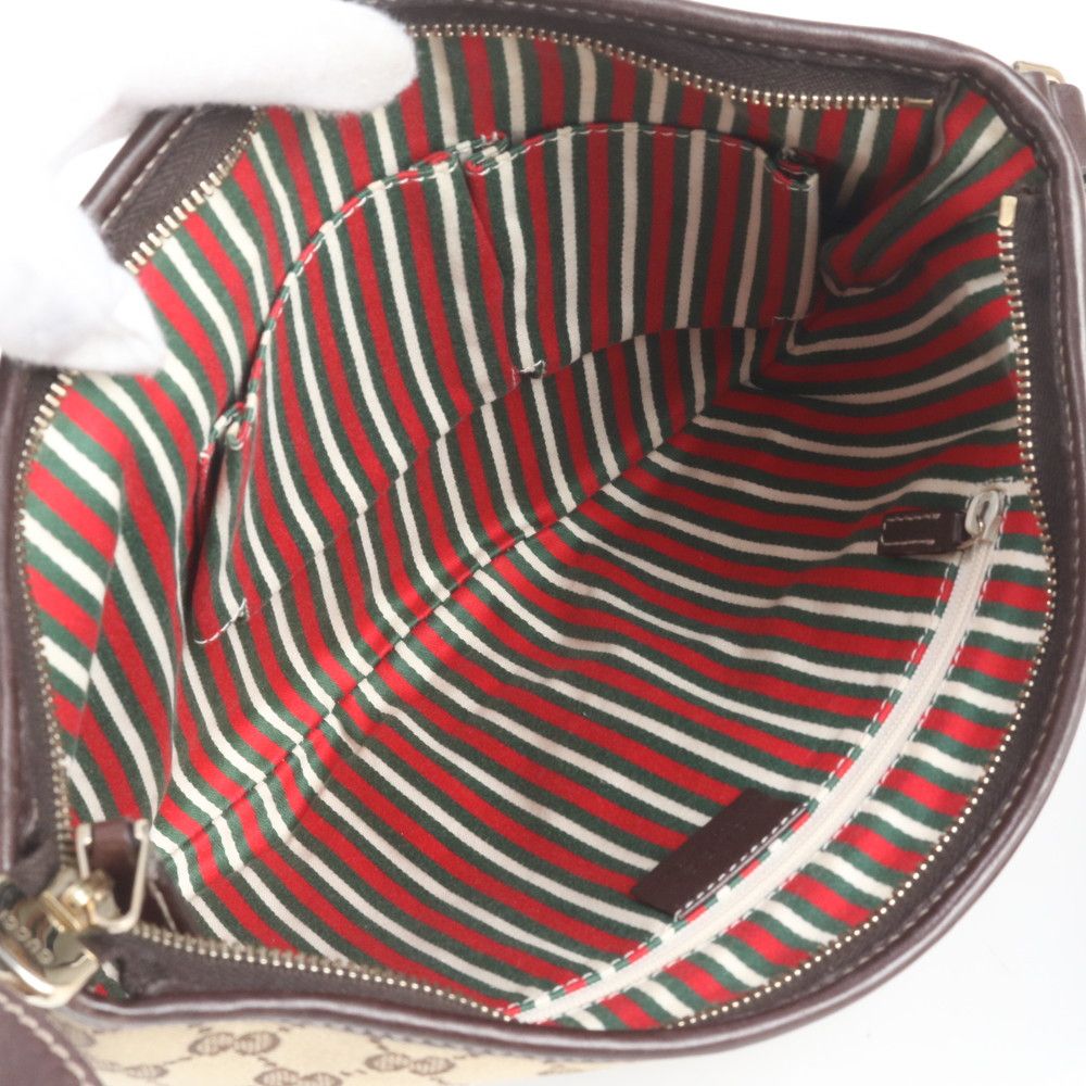 Gucci GG Canvas New Brit Leather Shoulder Bag Crossbody — view 7