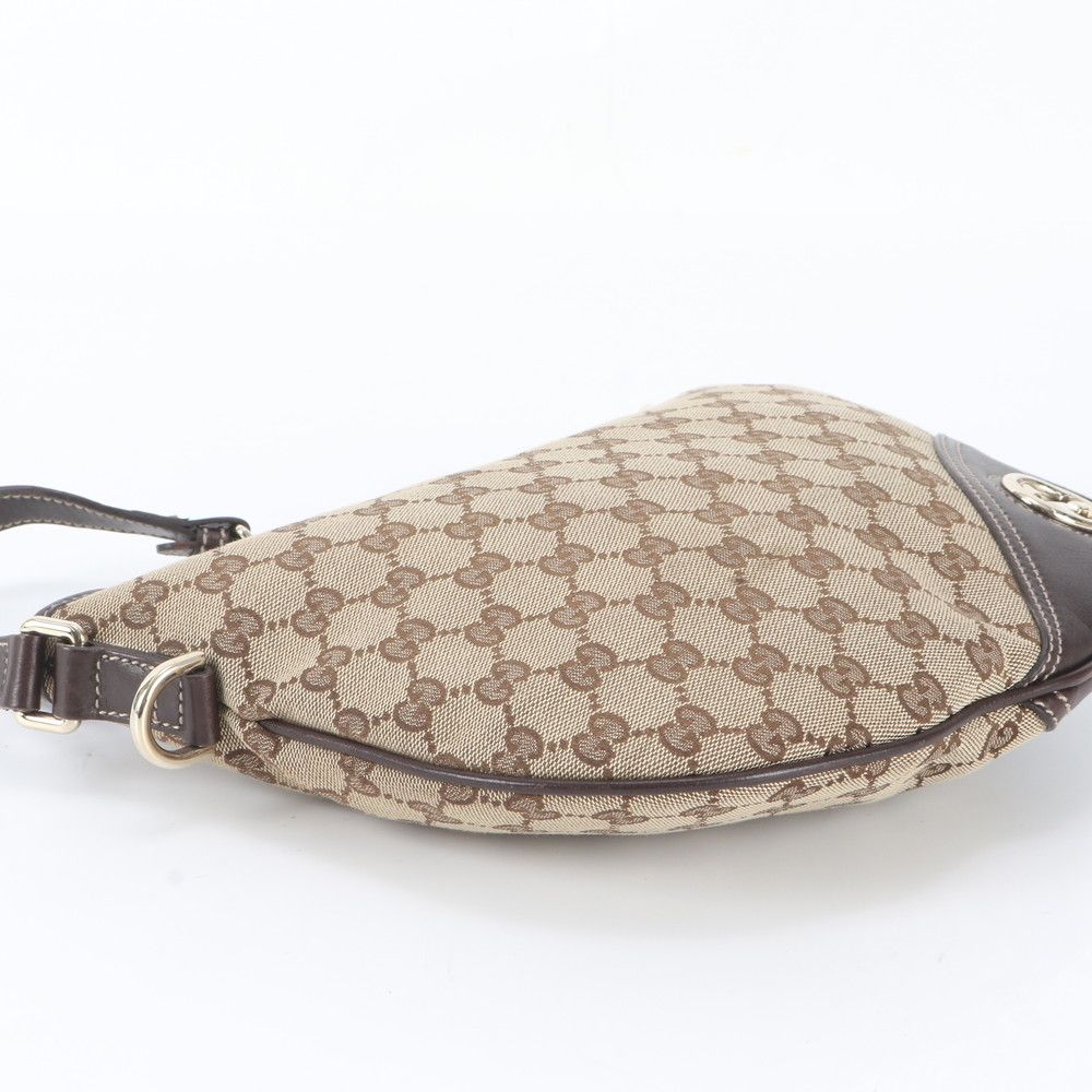 Gucci GG Canvas New Brit Leather Shoulder Bag Crossbody — view 5