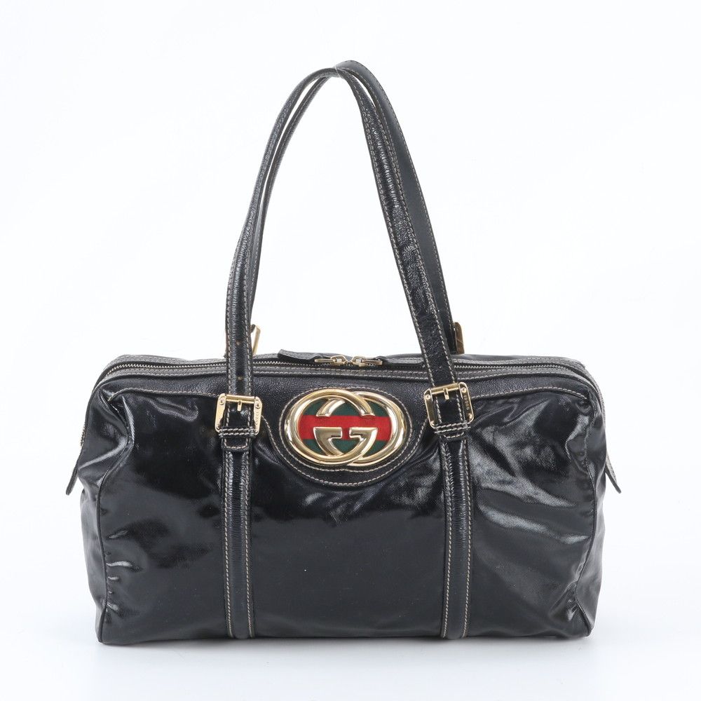 Gucci Interlocking Sherry Line Leather Shoulder Bag Tote