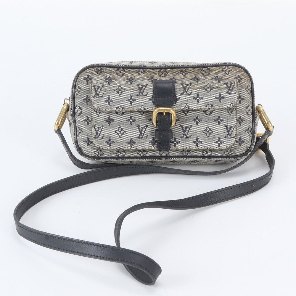 Louis Vuitton Monogram Mini Juliette MM Navy Leather Shoulder Bag Crossbody