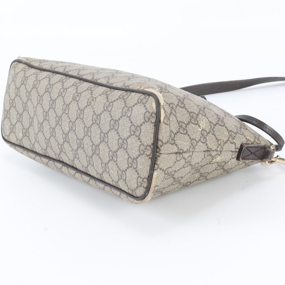 Gucci GG Supreme Leather 2-Way Shoulder Bag Crossbody Hand Tote — view 5