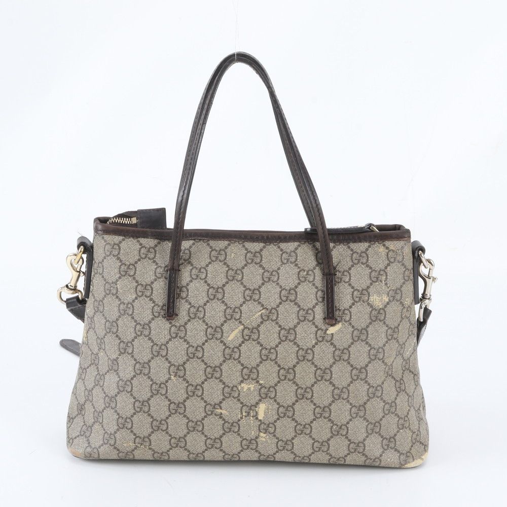 Gucci GG Supreme Leather 2-Way Shoulder Bag Crossbody Hand Tote — view 4