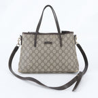 Gucci GG Supreme Leather 2-Way Shoulder Bag Crossbody Hand Tote