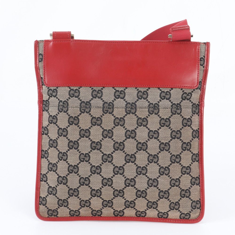 Gucci GG Canvas Leather Shoulder Bag Crossbody — view 3