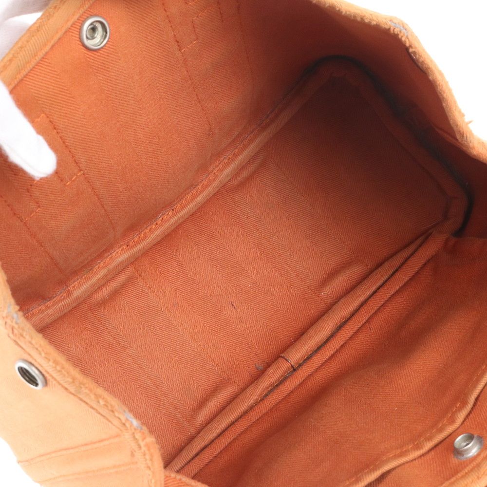 Hermes Valparaiso PM Pouch Leather Canvas Tote Shoulder Hand — view 7