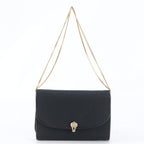 Gucci Vintage Chain Leather Nylon 2-Way Shoulder Bag Crossbody Black — view 2