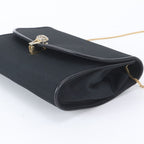 Gucci Vintage Chain Leather Nylon 2-Way Shoulder Bag Crossbody Black — view 5