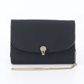 Gucci Vintage Chain Leather Nylon 2-Way Shoulder Bag Crossbody Black