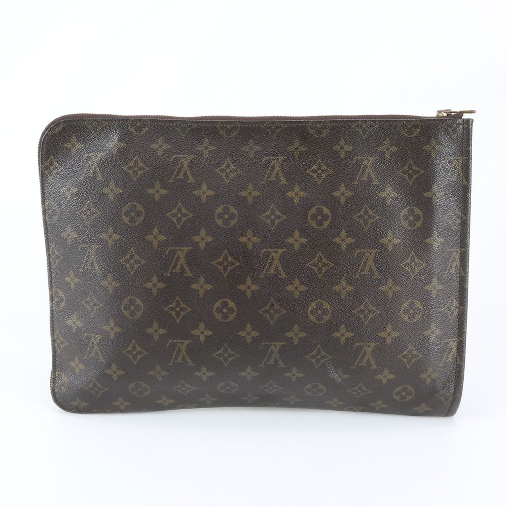 Louis Vuitton Monogram Poche Document Leather Clutch Pouch — view 2