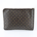 Louis Vuitton Monogram Poche Document Leather Clutch Pouch — view 2