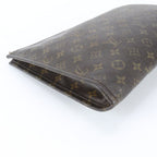 Louis Vuitton Monogram Poche Document Leather Clutch Pouch — view 5