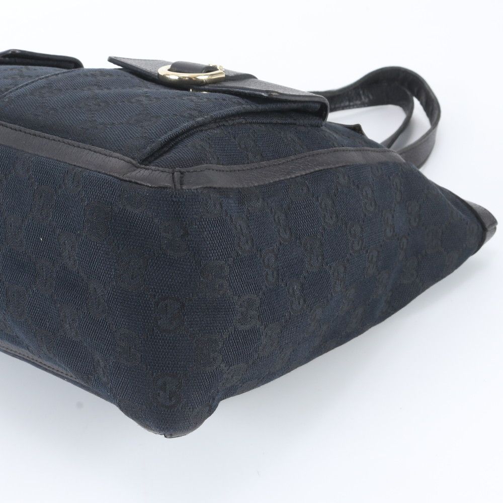 Gucci GG Canvas Abbey Leather Tote Shoulder Hand Black — view 4