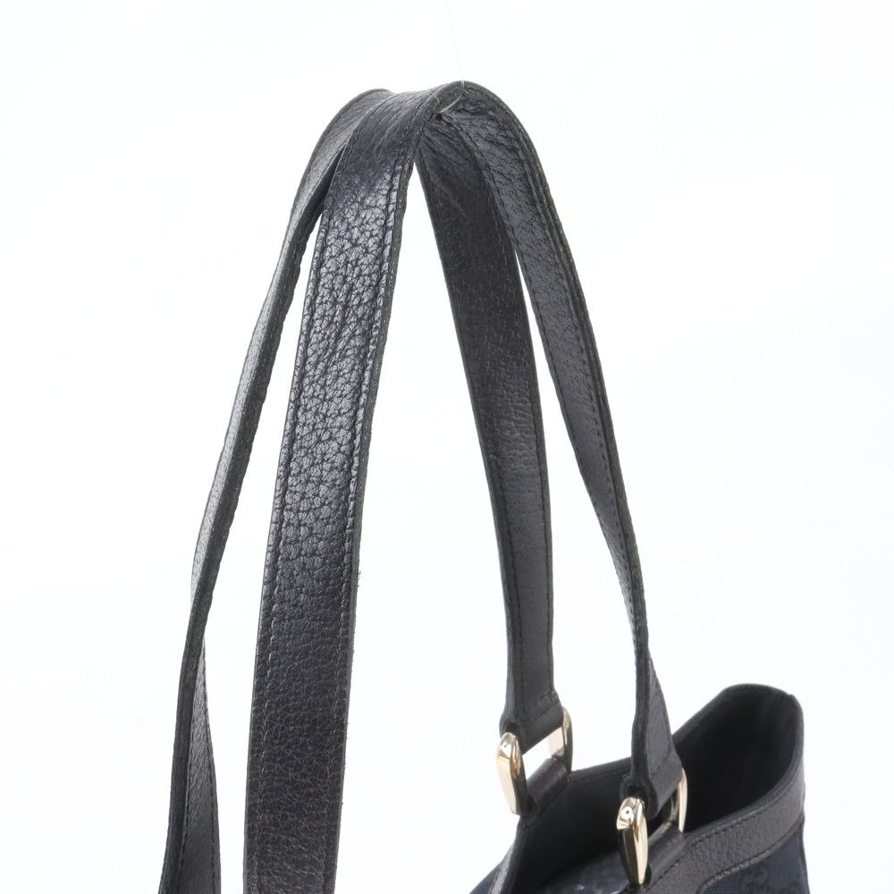 Gucci GG Canvas Abbey Leather Tote Shoulder Hand Black — view 2