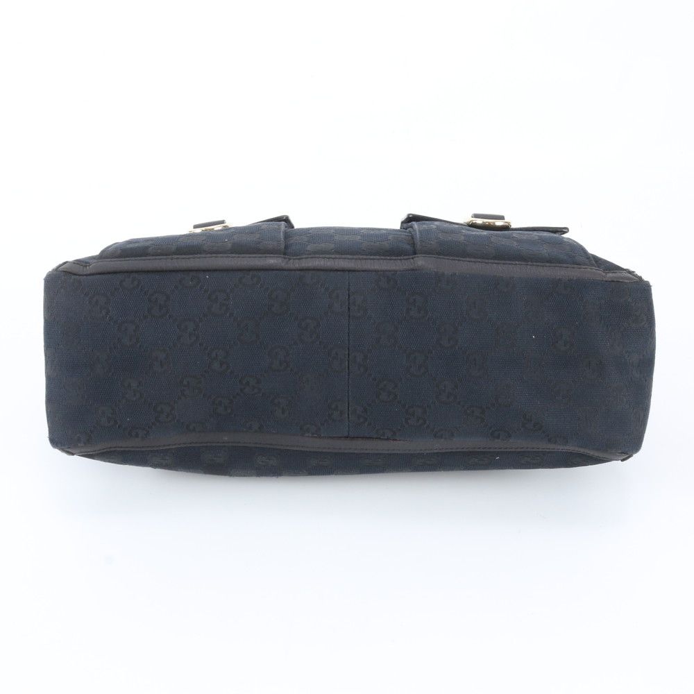 Gucci GG Canvas Abbey Leather Tote Shoulder Hand Black — view 5