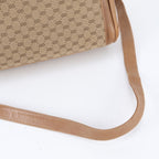 Gucci Vintage Micro GG Leather Canvas Shoulder Bag Crossbody — view 2
