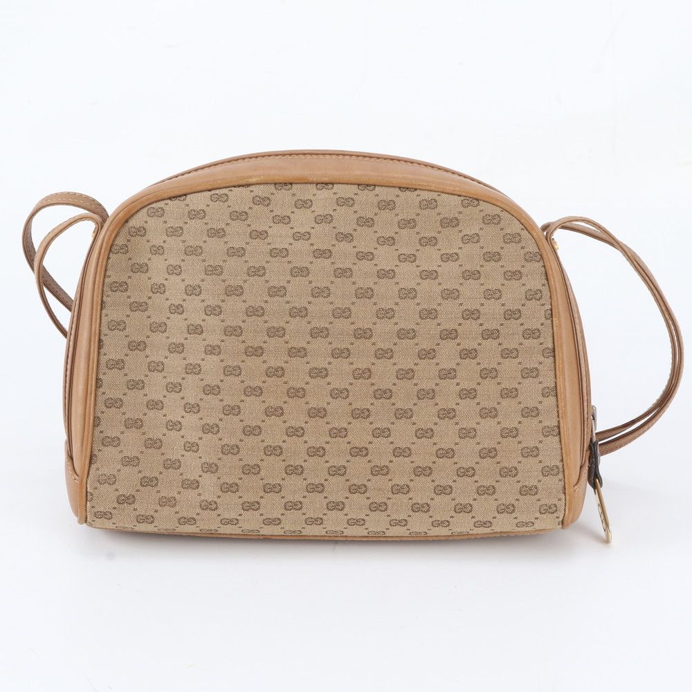 Gucci Vintage Micro GG Leather Canvas Shoulder Bag Crossbody — view 3