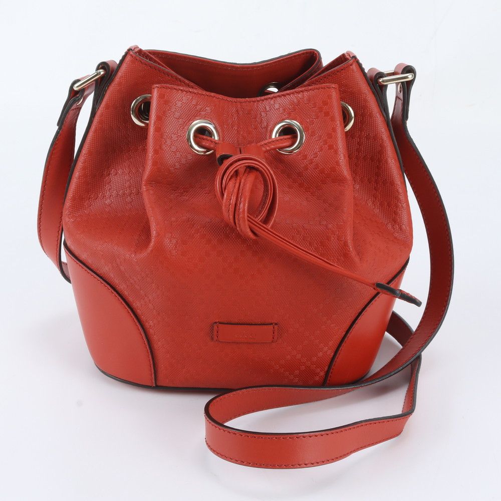 Gucci Diamante Bright Leather Shoulder Bag Crossbody