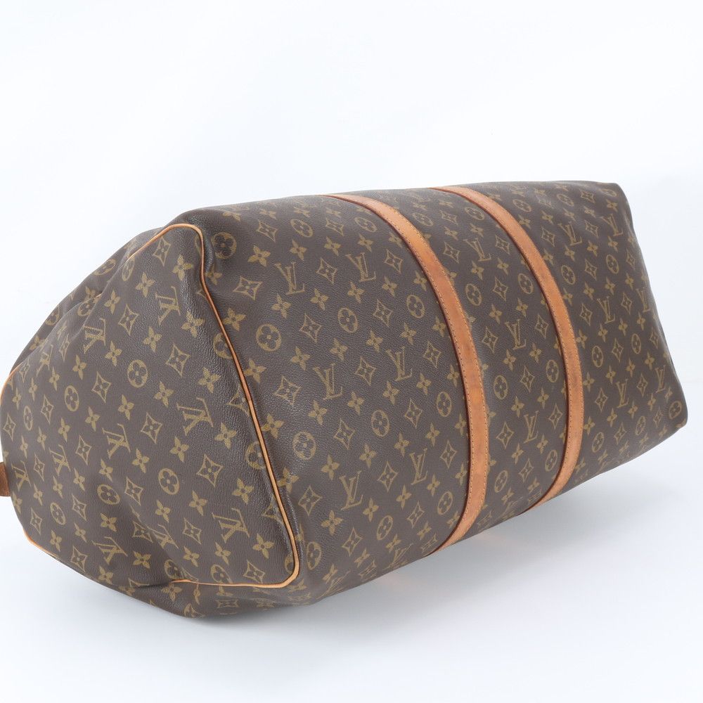 Louis Vuitton Monogram Keepall 60 Leather Boston Bag Tote Carry — view 5