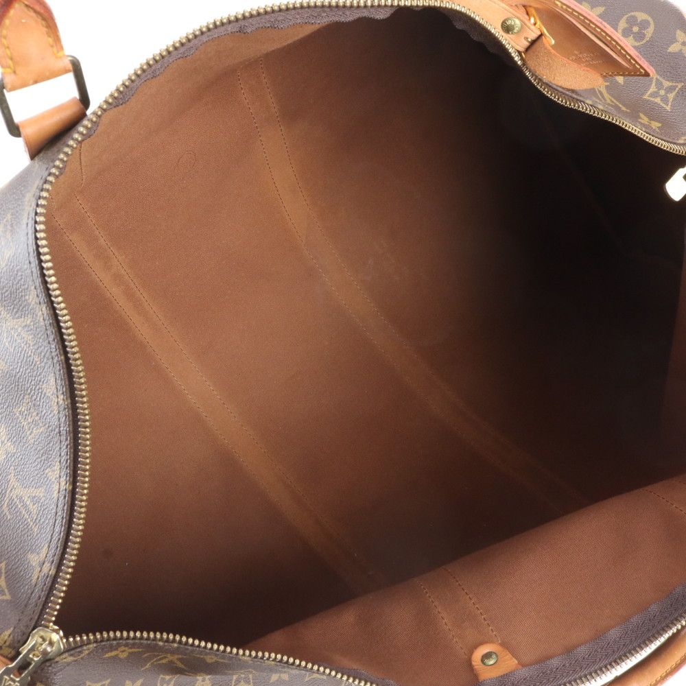 Louis Vuitton Monogram Keepall 60 Leather Boston Bag Tote Carry — view 7