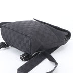 Gucci GG Canvas Leather Backpack Black — view 4