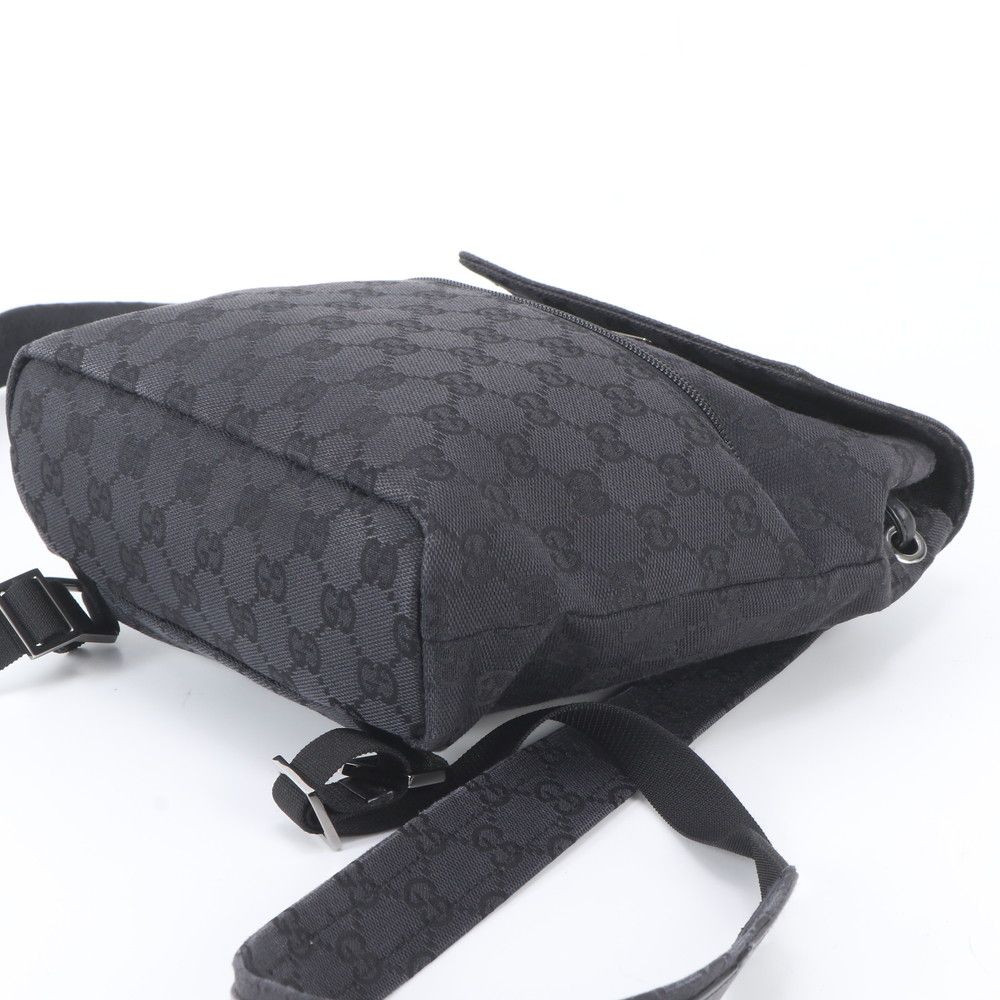 Gucci GG Canvas Leather Backpack Black — view 4