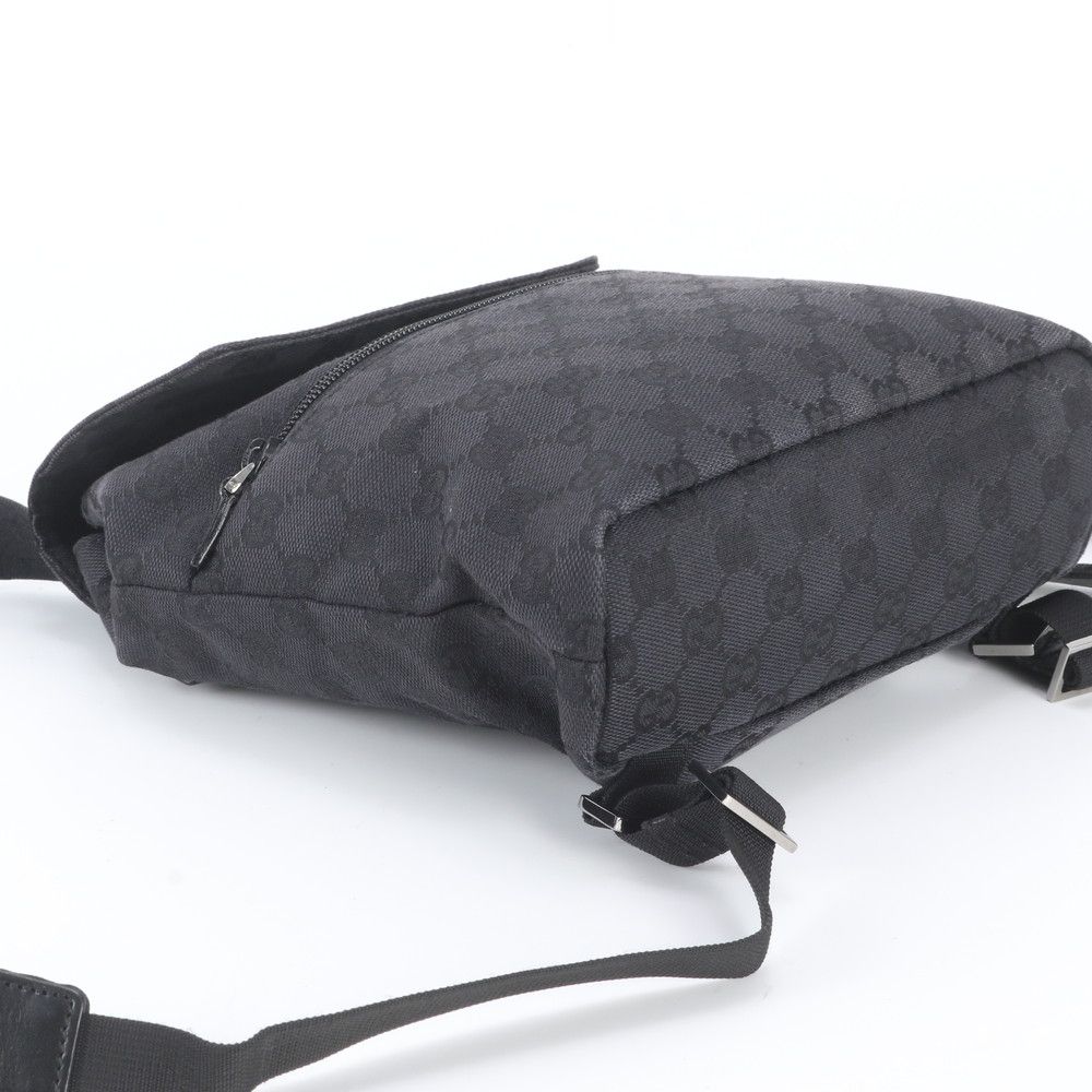 Gucci GG Canvas Leather Backpack Black — view 5